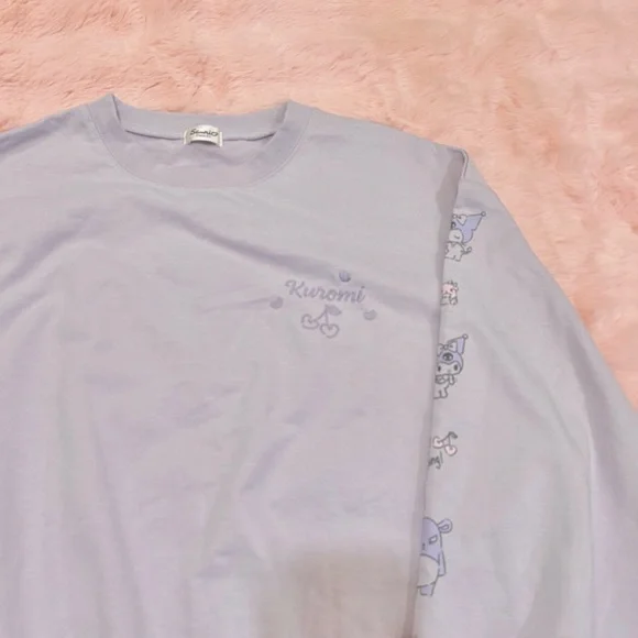 Sanrio Kuromi Cherry Love Light Purple Sweater - Picture 4 of 5